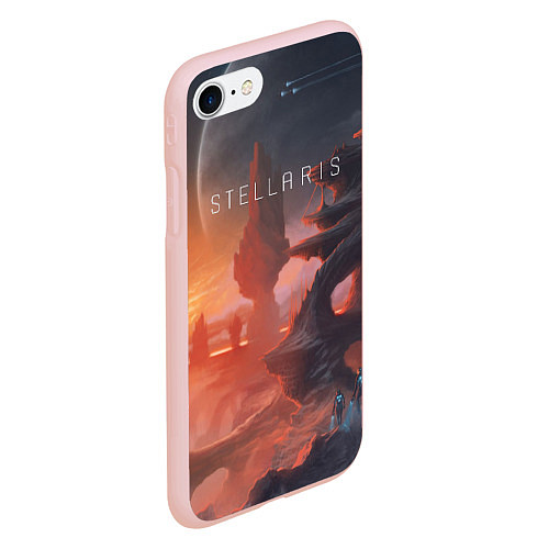 Чехол iPhone 7/8 матовый Stellaris / 3D-Светло-розовый – фото 2