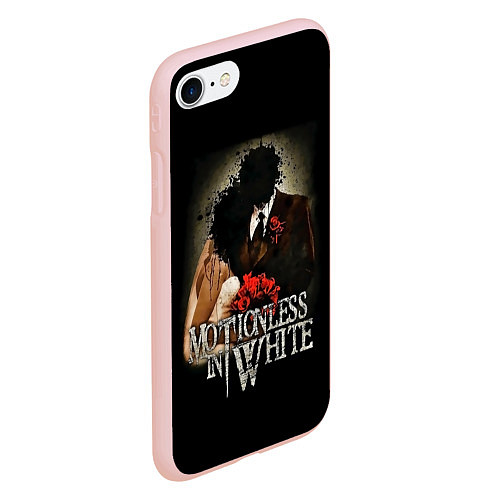 Чехол iPhone 7/8 матовый Motionless in White: Love / 3D-Светло-розовый – фото 2