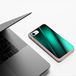 Чехол iPhone 7/8 матовый Emerald lines, цвет: 3D-светло-розовый — фото 2