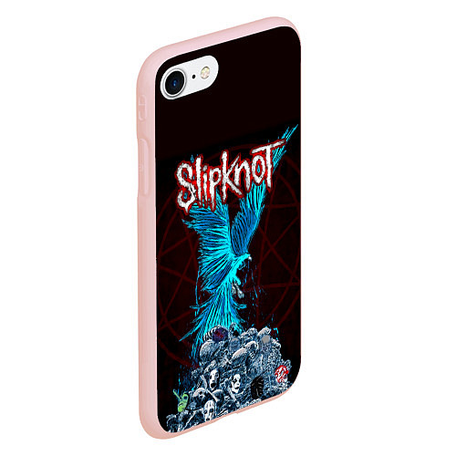 Чехол iPhone 7/8 матовый Орел группа Slipknot / 3D-Светло-розовый – фото 2