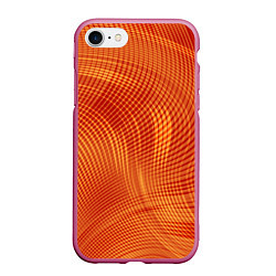 Чехол iPhone 7/8 матовый Abstract waves, цвет: 3D-малиновый