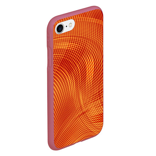 Чехол iPhone 7/8 матовый Abstract waves / 3D-Малиновый – фото 2
