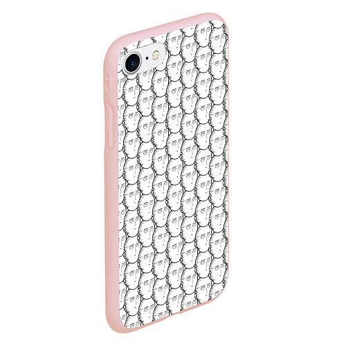 Чехол iPhone 7/8 матовый OnePunchMan / 3D-Светло-розовый – фото 2