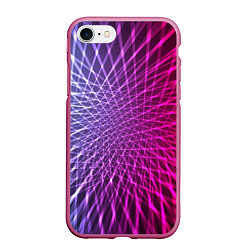 Чехол iPhone 7/8 матовый Плетение, цвет: 3D-малиновый
