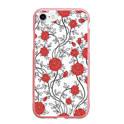 Чехол iPhone 7/8 матовый Сад из Роз, цвет: 3D-баблгам