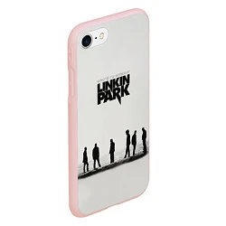 Чехол iPhone 7/8 матовый Группа Linkin Park, цвет: 3D-светло-розовый — фото 2