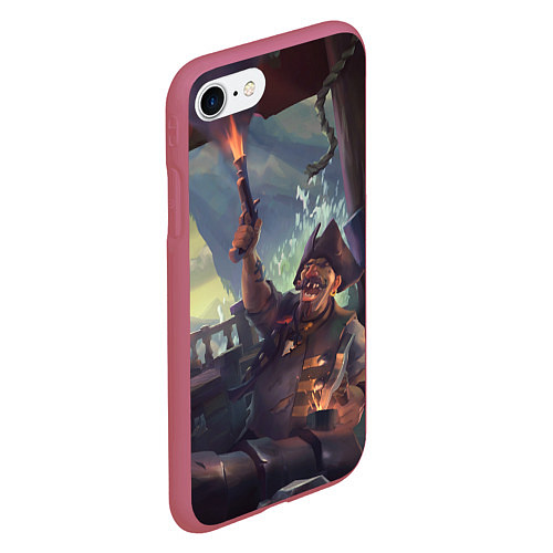 Чехол iPhone 7/8 матовый Sea of thieves / 3D-Малиновый – фото 2