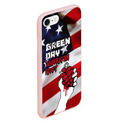 Чехол iPhone 7/8 матовый Green Day American Idiot, цвет: 3D-светло-розовый — фото 2