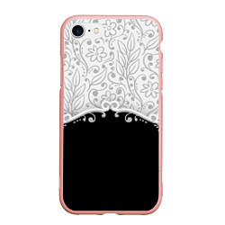 Чехол iPhone 7/8 матовый Флористика, цвет: 3D-светло-розовый