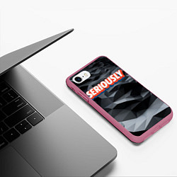 Чехол iPhone 7/8 матовый Seriously, цвет: 3D-малиновый — фото 2