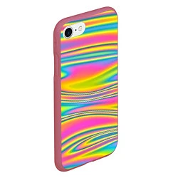 Чехол iPhone 7/8 матовый Абстрактные разводы цвета, цвет: 3D-малиновый — фото 2