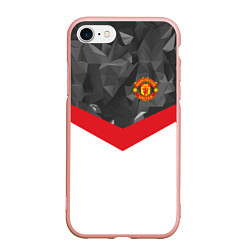 Чехол iPhone 7/8 матовый Man United FC: Grey Polygons