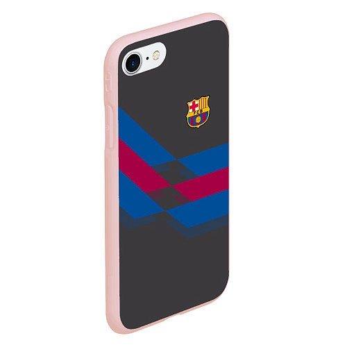 Чехол iPhone 7/8 матовый Barcelona FC: Dark style / 3D-Светло-розовый – фото 2