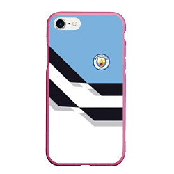 Чехол iPhone 7/8 матовый Manchester City FC: White style