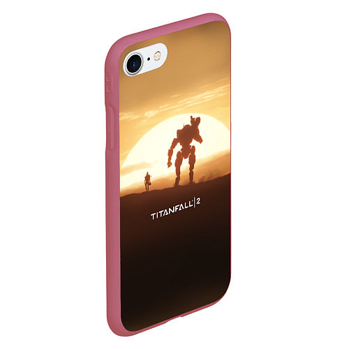 Чехол iPhone 7/8 матовый Titanfall 2: Sunrise / 3D-Малиновый – фото 2
