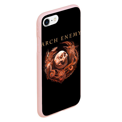 Чехол iPhone 7/8 матовый Arch Enemy: Kingdom / 3D-Светло-розовый – фото 2