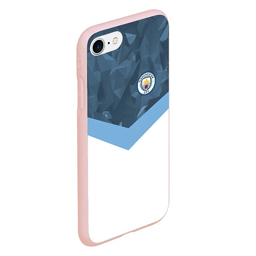 Чехол iPhone 7/8 матовый Manchester City FC: Sport / 3D-Светло-розовый – фото 2