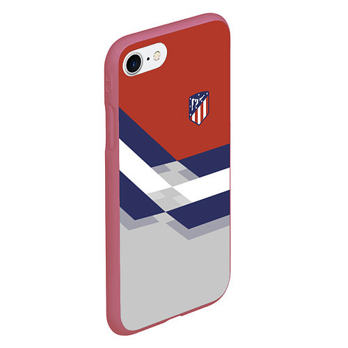 Чехол iPhone 7/8 матовый Atletico FC: Grey style / 3D-Малиновый – фото 2