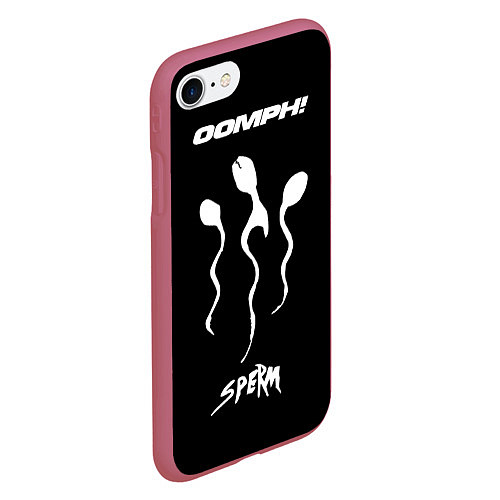 Чехол iPhone 7/8 матовый OOMPH! Sperm / 3D-Малиновый – фото 2