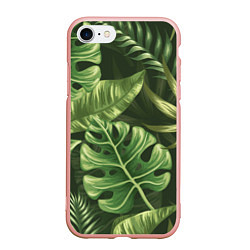 Чехол iPhone 7/8 матовый Доисторический лес, цвет: 3D-светло-розовый