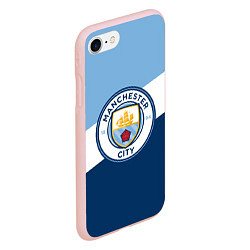 Чехол iPhone 7/8 матовый FC Manchester City: Colors, цвет: 3D-светло-розовый — фото 2