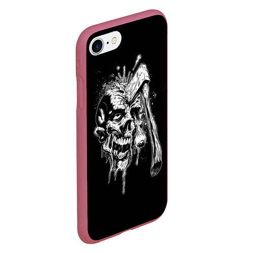 Чехол iPhone 7/8 матовый Зомби / 3D-Малиновый – фото 2