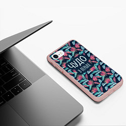 Чехол iPhone 7/8 матовый Чудо в Перьях, цвет: 3D-светло-розовый — фото 2