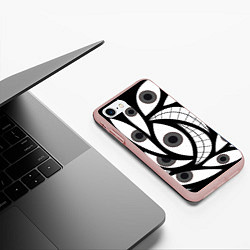 Чехол iPhone 7/8 матовый Alchemist Eyes, цвет: 3D-светло-розовый — фото 2