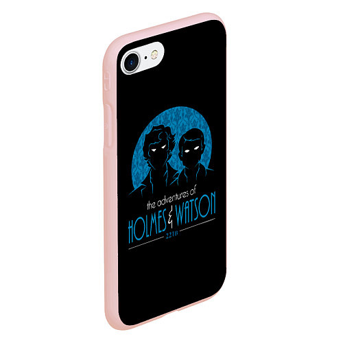 Чехол iPhone 7/8 матовый Холмс и Ватсон 221B / 3D-Светло-розовый – фото 2