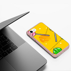 Чехол iPhone 7/8 матовый Чупа-Чупс, цвет: 3D-светло-розовый — фото 2