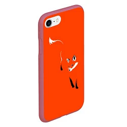 Чехол iPhone 7/8 матовый Лисица, цвет: 3D-малиновый — фото 2