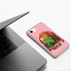 Чехол iPhone 7/8 матовый Godzilla Reptar, цвет: 3D-светло-розовый — фото 2