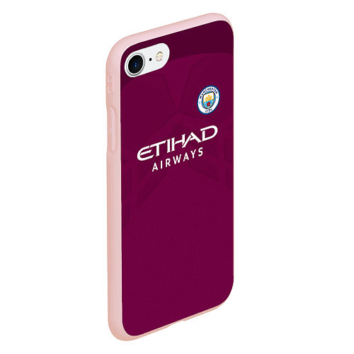 Чехол iPhone 7/8 матовый Man City FC: Away 17/18 / 3D-Светло-розовый – фото 2