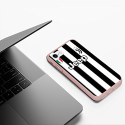 Чехол iPhone 7/8 матовый Juventus FC: Higuain Home 17/18, цвет: 3D-светло-розовый — фото 2