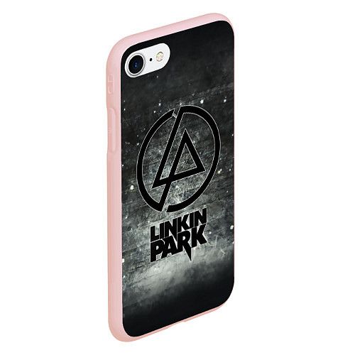 Чехол iPhone 7/8 матовый Linkin Park: Wall / 3D-Светло-розовый – фото 2