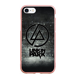 Чехол iPhone 7/8 матовый Linkin Park: Wall, цвет: 3D-светло-розовый