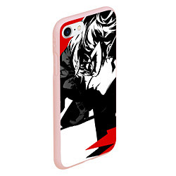 Чехол iPhone 7/8 матовый Persona 5, цвет: 3D-светло-розовый — фото 2