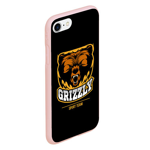 Чехол iPhone 7/8 матовый GTIZZLY(sport team) / 3D-Светло-розовый – фото 2