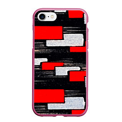Чехол iPhone 7/8 матовый Необычная текстура, цвет: 3D-малиновый