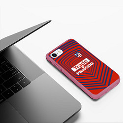 Чехол iPhone 7/8 матовый Atletico Madrid: Red Original, цвет: 3D-малиновый — фото 2