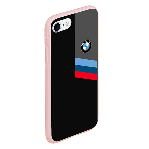 Чехол iPhone 7/8 матовый BMW БМВ / 3D-Светло-розовый – фото 2