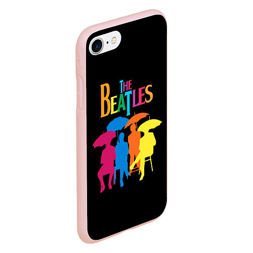 Чехол iPhone 7/8 матовый The Beatles: Colour Rain / 3D-Светло-розовый – фото 2