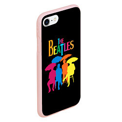 Чехол iPhone 7/8 матовый The Beatles: Colour Rain, цвет: 3D-светло-розовый — фото 2