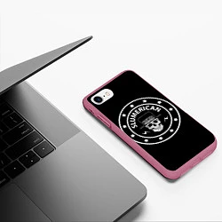 Чехол iPhone 7/8 матовый Slumerican III, цвет: 3D-малиновый — фото 2