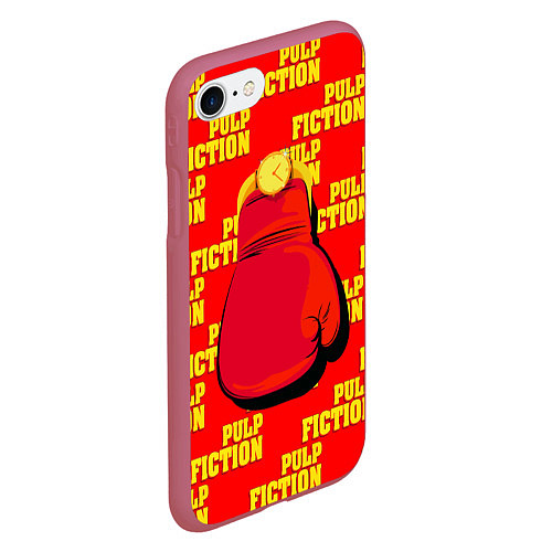 Чехол iPhone 7/8 матовый Pulp Fiction: Boxing glove / 3D-Малиновый – фото 2