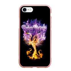 Чехол iPhone 7/8 матовый Deep Purple: Phoenix Rising, цвет: 3D-светло-розовый