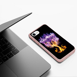 Чехол iPhone 7/8 матовый Deep Purple: Phoenix Rising, цвет: 3D-светло-розовый — фото 2