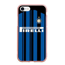 Чехол iPhone 7/8 матовый Inter FC: Home 17/18, цвет: 3D-светло-розовый