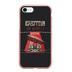 Чехол iPhone 7/8 матовый Led Zeppelin: Mothership, цвет: 3D-светло-розовый