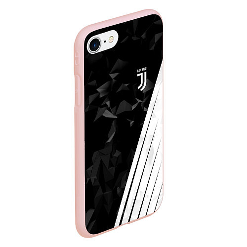 Чехол iPhone 7/8 матовый FC Juventus: Abstract / 3D-Светло-розовый – фото 2
